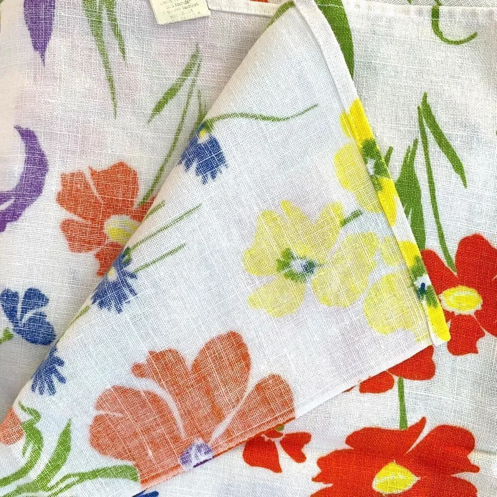 Vintage 70’s Colorful Floral Tablecloth